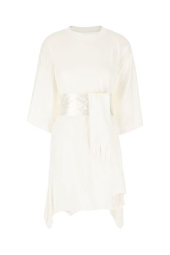 White Cotton Oversize Dress - MM6 Maison Margiela - Modalova