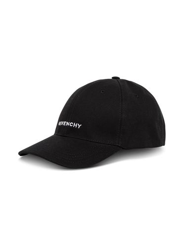 Mans Black Cotton Blend Hat With Logo - Givenchy - Modalova