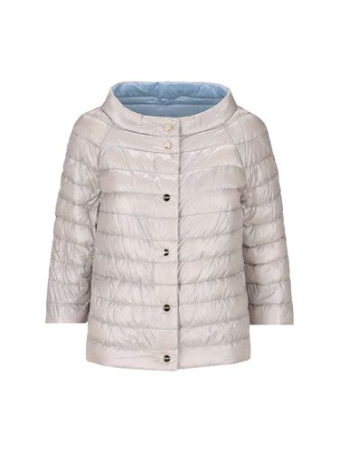 Reversible Buttoned Padded Jacket - Herno - Modalova