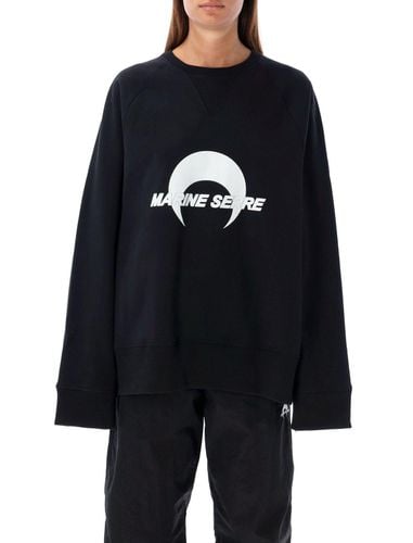 Moon Logo Printed Crewneck Sweatshirt - Marine Serre - Modalova