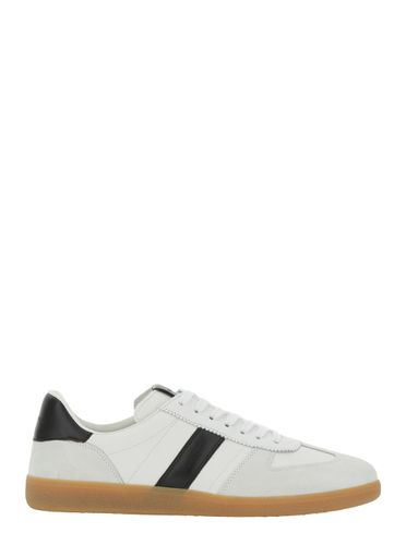 Archer Low Top Sneakers With Logo Lettering On Tongue And Heel And Contrasting Heel In Leather Man - Tom Ford - Modalova