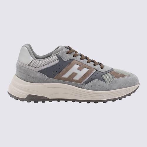 Hogan Grey Leather Sneakers - Hogan - Modalova