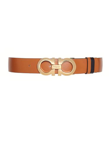 Reversible And Adjustable Gancini Belt - Ferragamo - Modalova