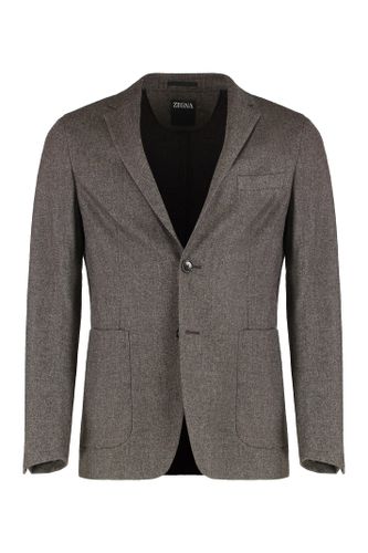 Single-breasted Jacket In Wool Blend - Zegna - Modalova