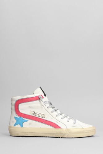 Slide Sneakers In Leather - Golden Goose - Modalova