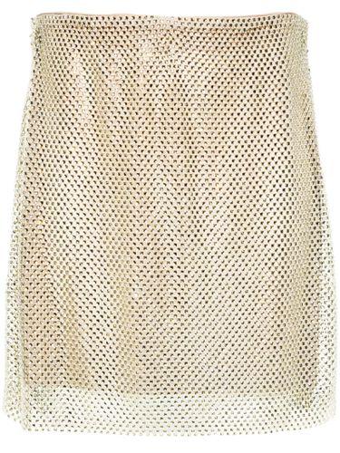 Gold All-over Crystal Embellishment Skirt - Philosophy di Lorenzo Serafini - Modalova