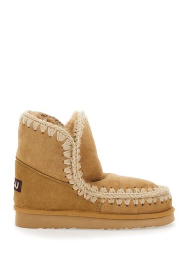 Eskimo Boots With Rear Logo Application In Suede Woman - Mou - Modalova