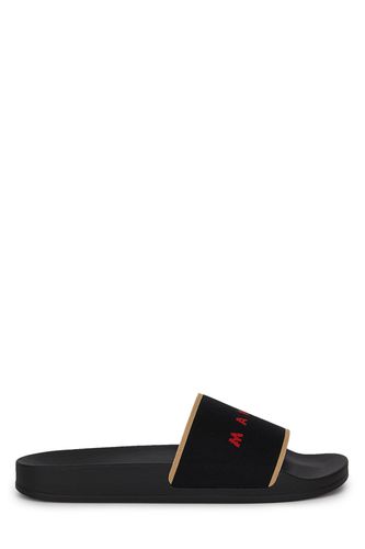 Marni Slide Sandal With Logo - Marni - Modalova