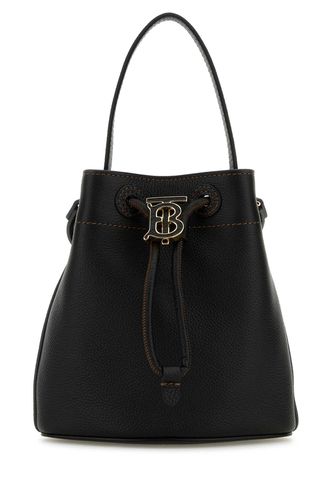 Burberry Black Leather Bucket Bag - Burberry - Modalova