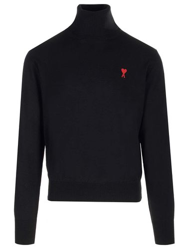 Navy Blue Turtleneck Sweater - Ami Alexandre Mattiussi - Modalova