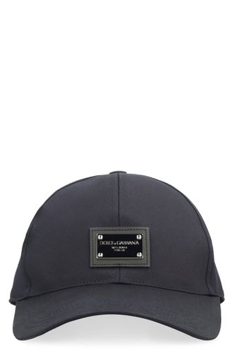 Baseball Cap With Logo Plaque - Dolce & Gabbana - Modalova