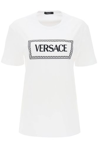 Versace Logo Embroidery T-shirt - Versace - Modalova