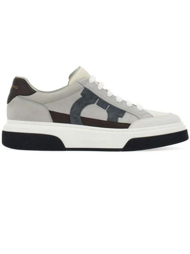 Ferragamo Grey Low Cut Sneaker - Ferragamo - Modalova