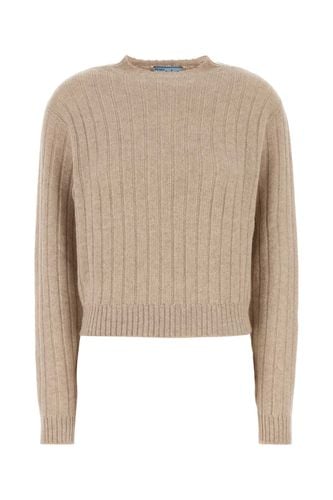 Prada Sand Cashmere Sweater - Prada - Modalova