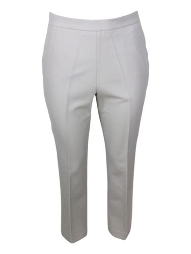 Trousers In Thick Wool Blend Fabric With A Soft Line And Side Zip Fastening - Fabiana Filippi - Modalova