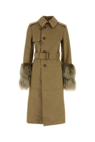 Khaki Cotton Blend Trench Coat - Burberry - Modalova