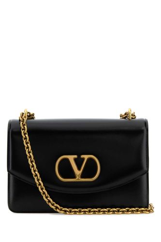 Black Leather Vain Shoulder Bag - Valentino Garavani - Modalova