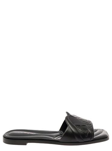 Quilted Sandals With Logo Motif In Leather Woman - Alexander McQueen - Modalova