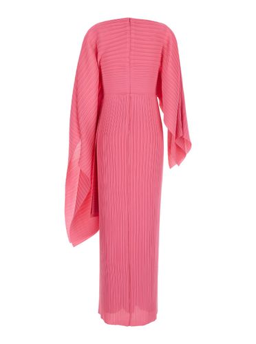 Adami Maxi Pink Asymmetric Dress In Pleated Chiffon Woman - Solace London - Modalova