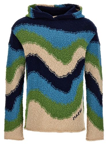 Marni Patterned Hooded Sweater - Marni - Modalova