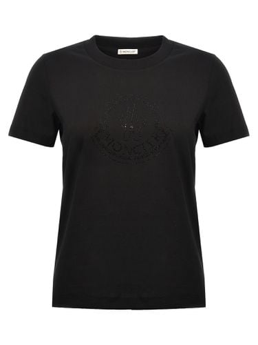 Moncler Rhinestone Logo T-shirt - Moncler - Modalova