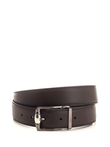 Black Or Reversible Leather Belt - Ferragamo - Modalova