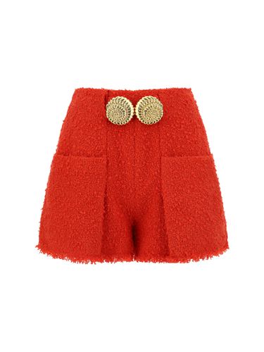 Pkts Btn Escargot Belted Tweed Shorts - Balmain - Modalova