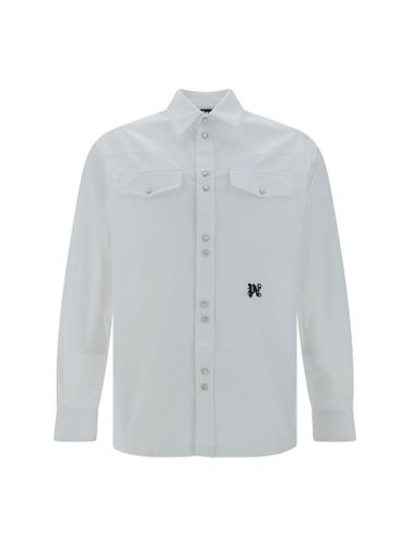 Palm Angels Cotton Shirt With Logo - Palm Angels - Modalova