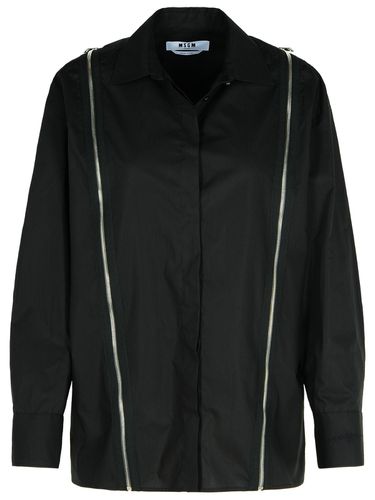 MSGM Black Cotton Shirt - MSGM - Modalova