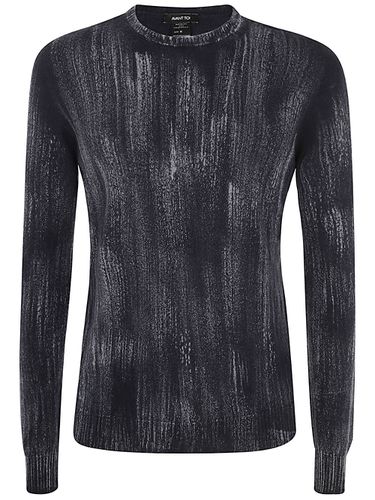 Tonal Effect Round Neck Reversible Pullover - Avant Toi - Modalova