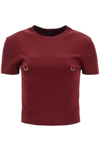 Cropped T-shirt With Piercing - Mugler - Modalova