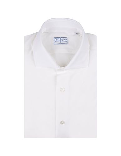 Fedeli White Strech Shirt - Fedeli - Modalova