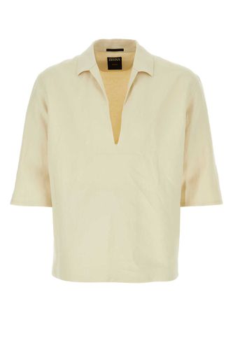 Zegna Sand Linen Shirt - Zegna - Modalova