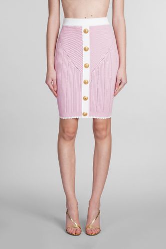 Balmain Skirt In Rose-pink Viscose - Balmain - Modalova