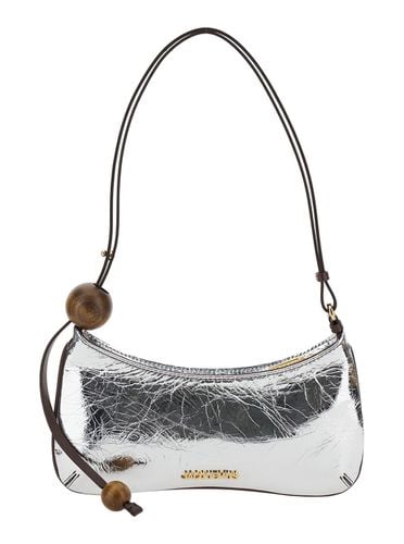 Le Bisou Perle Silver Shoulder Bag With Logo Detail In Laminated Leather Woman - Jacquemus - Modalova