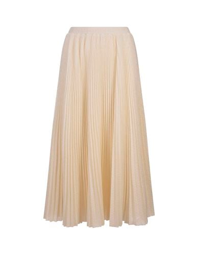 Mohair Blend Pleated Midi Skirt - Ermanno Scervino - Modalova