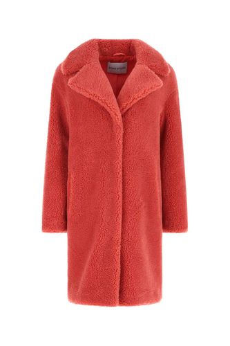 Light Red Teddy Camille Cocoon Coat - STAND STUDIO - Modalova