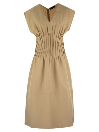 Viscose And Linen Corset Waist Dress - Fabiana Filippi - Modalova