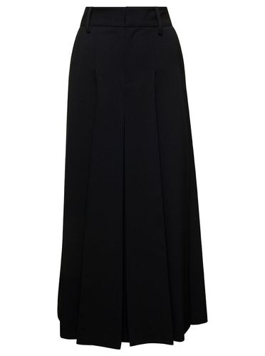 Long Pleated Skirt With Belt Loops In Stretch Wool Woman - Parosh - Modalova