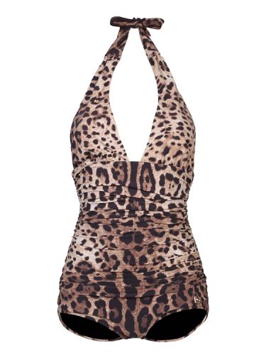 One-piece Leopard Print Swimsuit - Dolce & Gabbana - Modalova