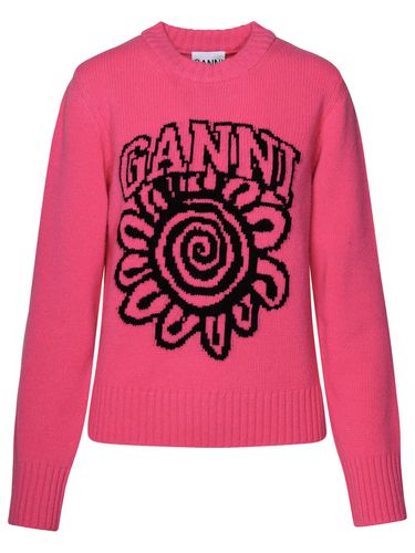 Ganni Fuchsia Wool Blend Sweater - Ganni - Modalova