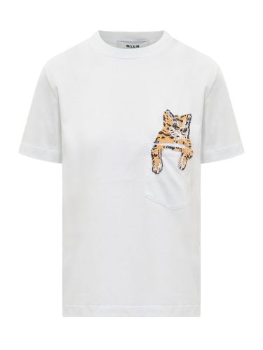 MSGM Crewneck T-shirt - MSGM - Modalova