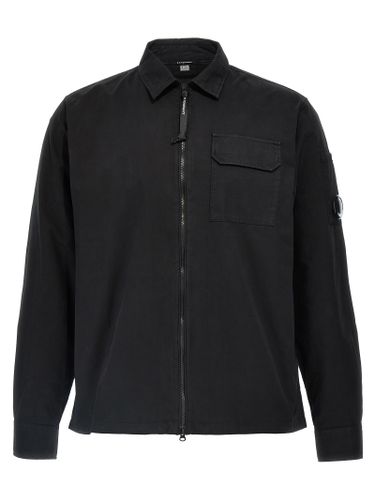 C. P. Company Gabardine Logo Badge Overshirt - C.P. Company - Modalova