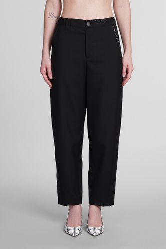 Marni Pants In Black Wool - Marni - Modalova