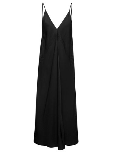 Calf Lenght V-neck Slip Dress, With Full Skirt And Diagonal Cut, In Viscose Woman - Jil Sander - Modalova