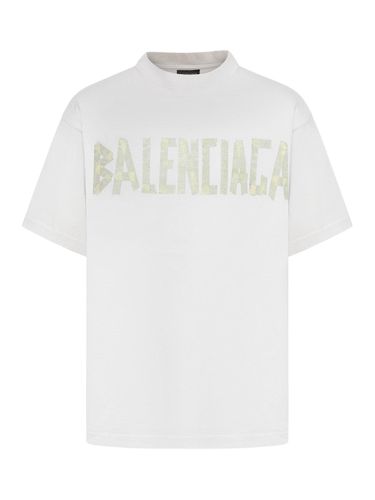 Tape Logo Crewneck T-shirt - Balenciaga - Modalova