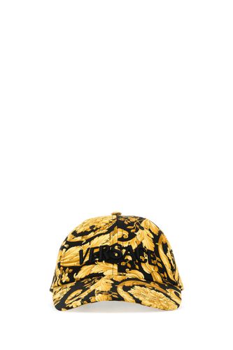 Embroidered Cotton Baseball Cap - Versace - Modalova