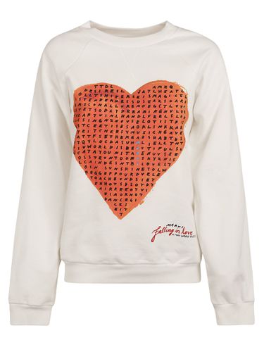 Crossword Heart Loopback Sweatshirt - Marni - Modalova