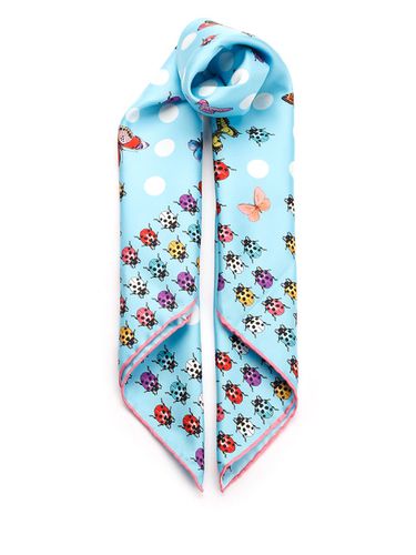 Foulard With Polka Dots And Insects - Versace - Modalova