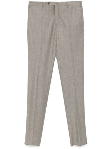 And White Cotton Blend Trousers - Incotex - Modalova